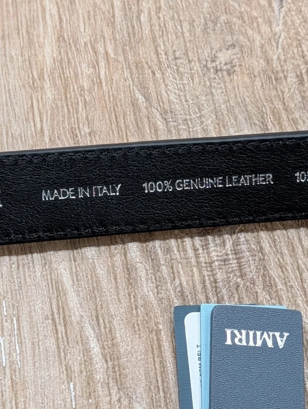 $550 AMIRI Crocodile Embossed Skinny Leather Belt Black 105 US 40